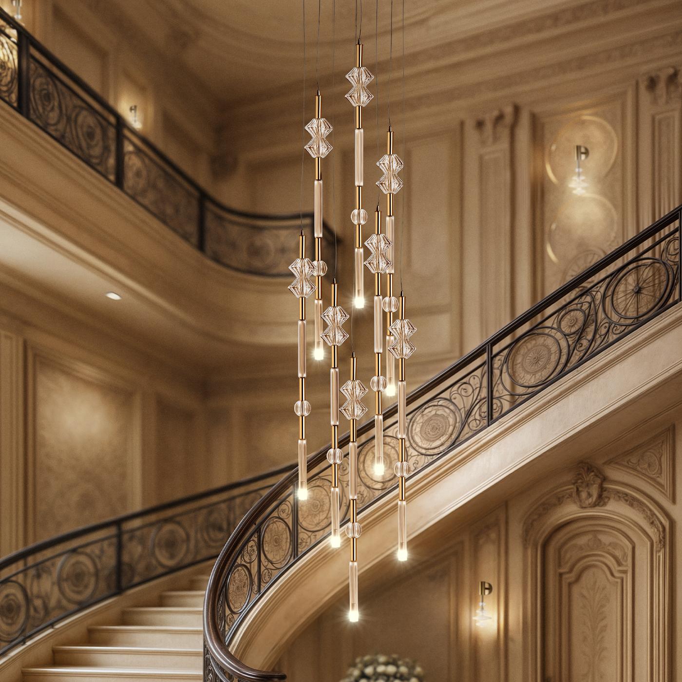 Linea Aura Pendant Light (Glas) im Angebot