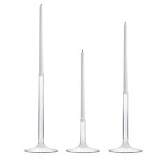 fferrone Contemporary Hand-crafted Candlesticks, Set of 3