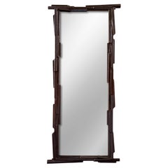 Sculptural Custom 'Linea' Wall Mirror No.2 in Bronze Plaster Finish by Benediko