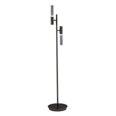 Linea Gray Borosilicate Glass Floor Lamp