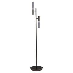 Linea Gray Borosilicate Glass Floor Lamp