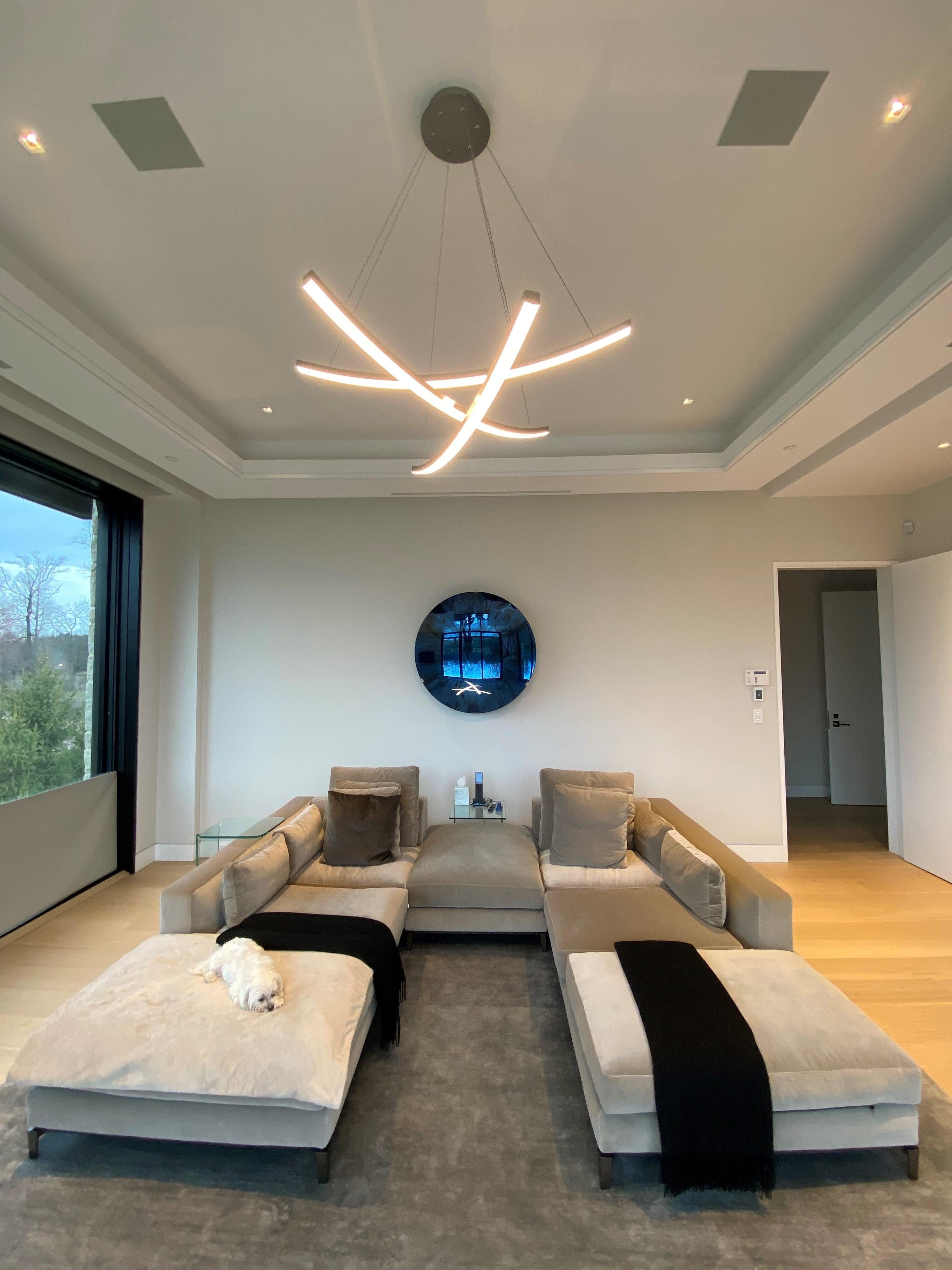 Placcato Lampada a sospensione Linea LED in vendita