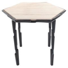 “Linea”, Limited Edition Side Table, Bronze Plaster Finish, Benediko