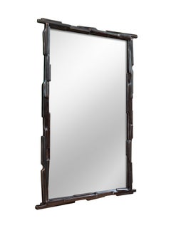 Limited Edition 'Linea No.1' Wall Mirror in Bronze Plaster Finish by Benediko
