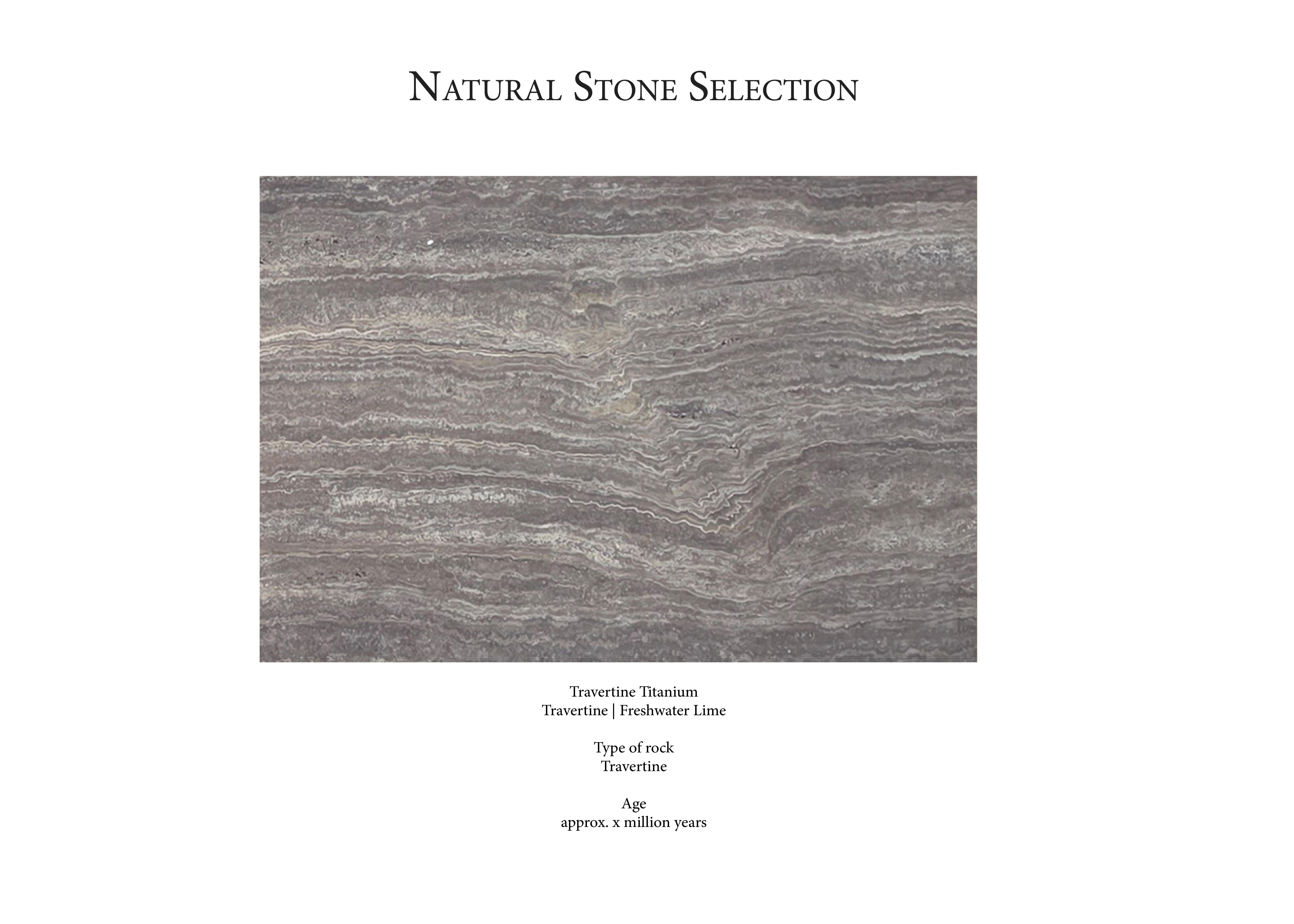 Linea Marble Console Modern Linea No.2 Console Table, Bronze Plaster and Marble, Handmade by ...