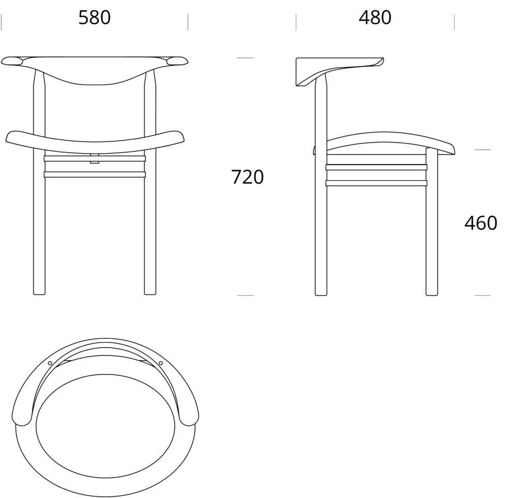 Linea RMT3 Chair in Ash by Rudi Merz For Sale 11