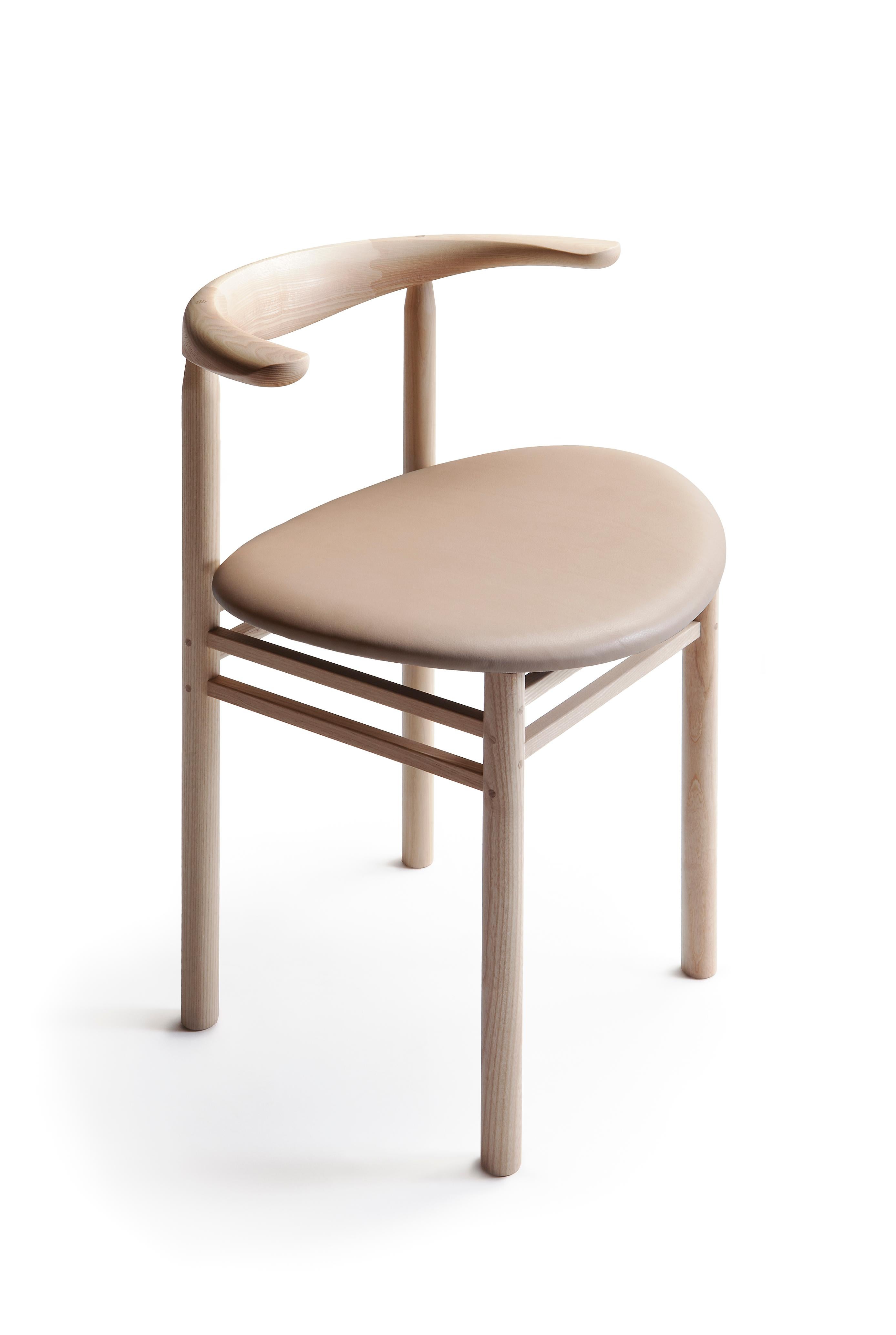 Woodwork Linea RMT3 Chair in Ash by Rudi Merz For Sale