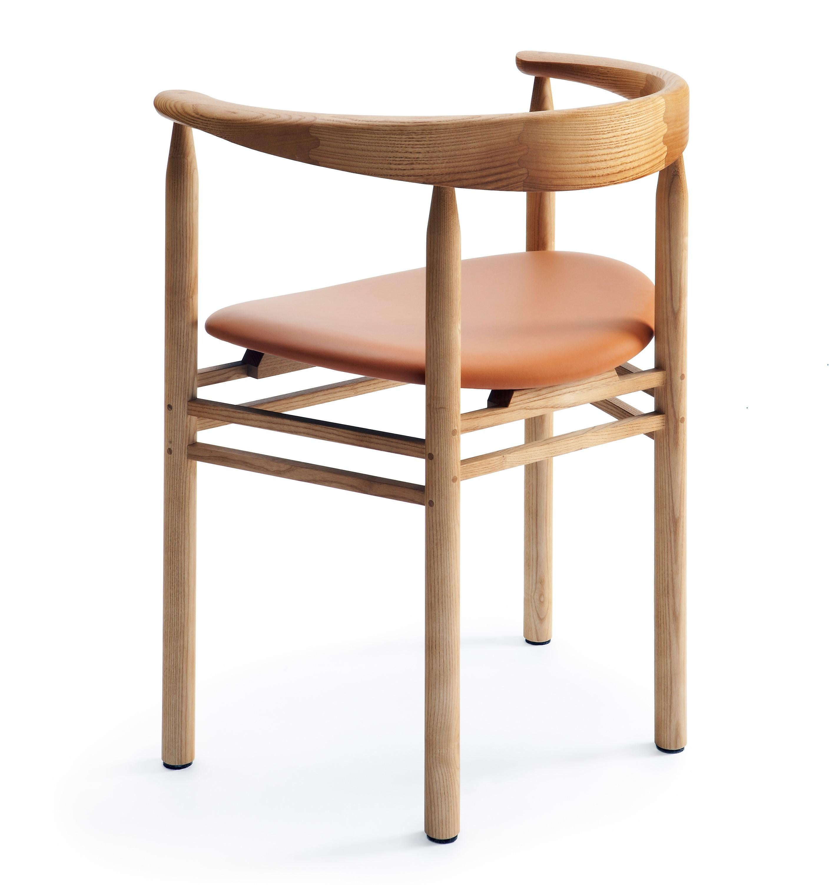 Contemporary Linea RMT6 Armrest Chair in Ash by Rudi Merz For Sale