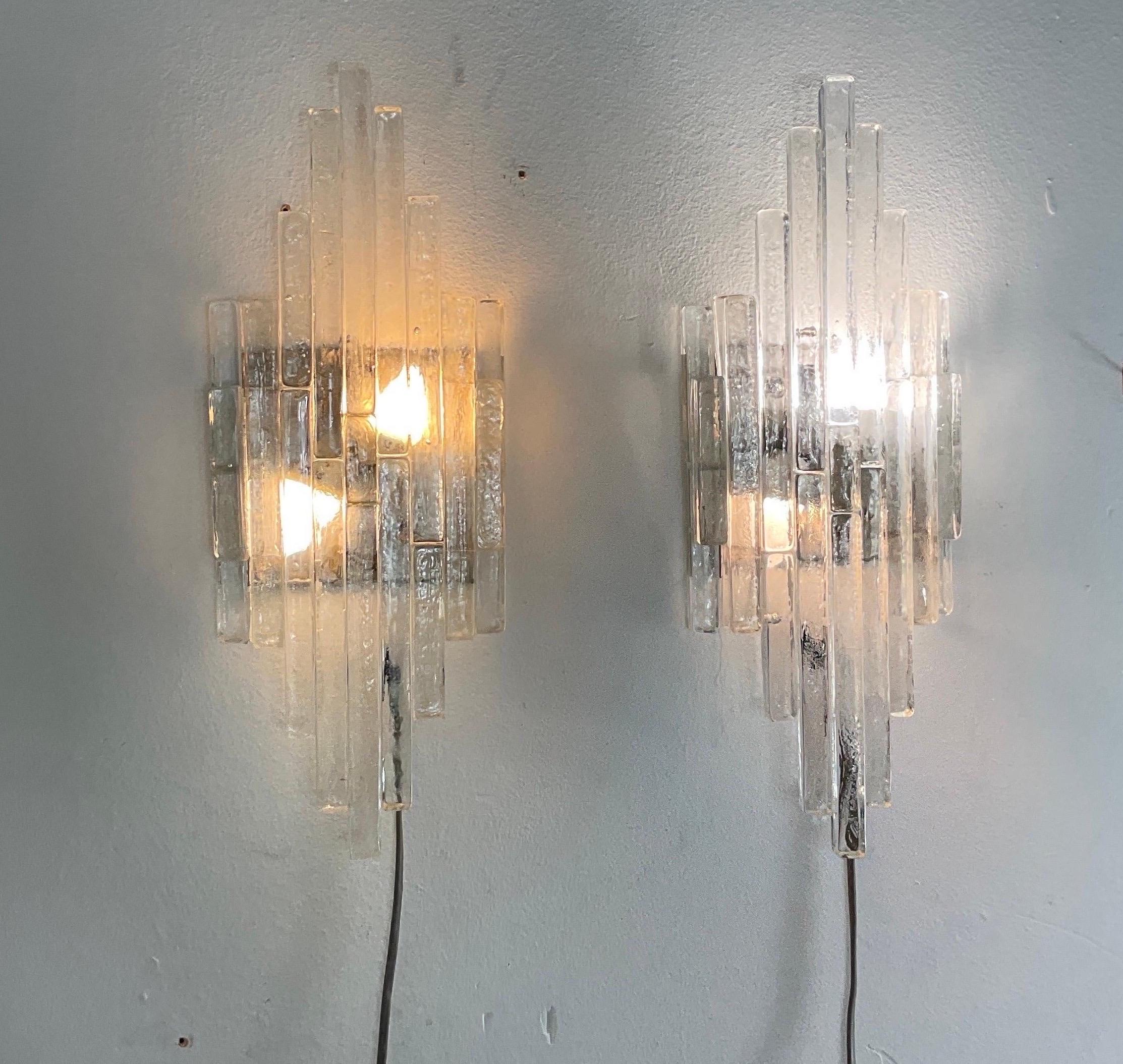 'Linea' series wall lamps, Poliarte Production, Verona, '70s. In Good Condition In Catania, IT