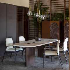 Linea T Dining Table with Marble top