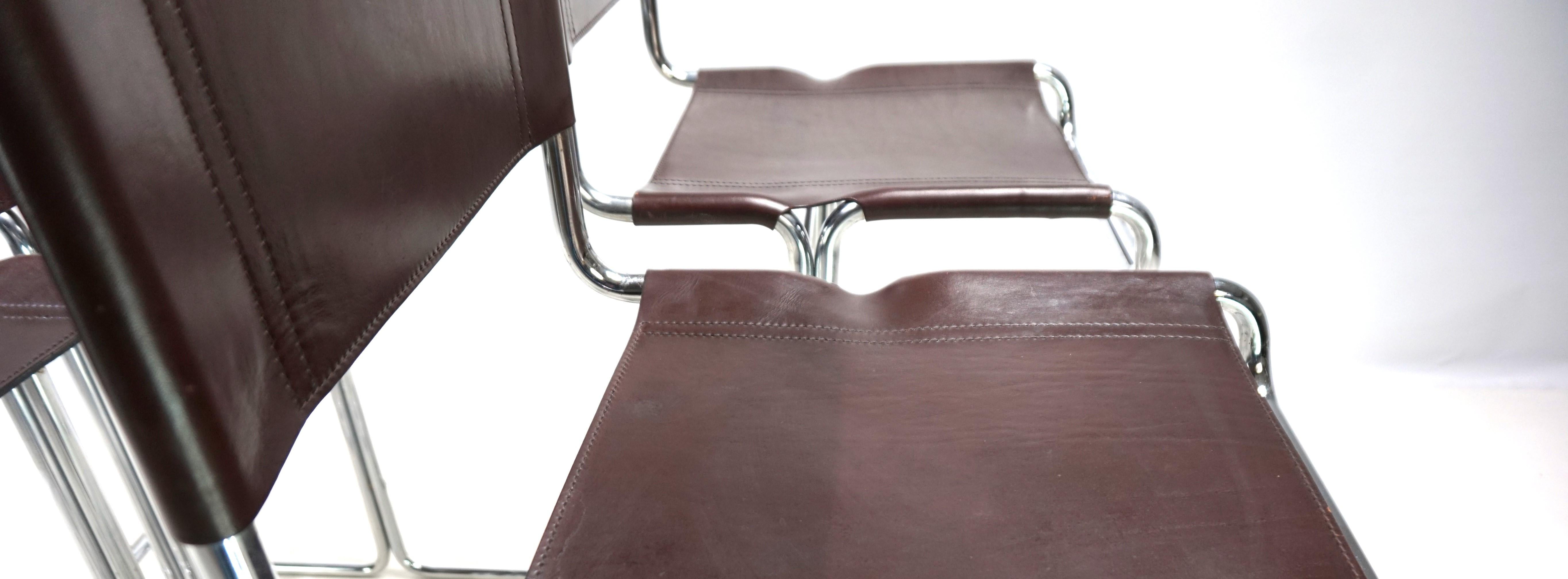 Linea Veam set of 4 tubular steel bar stools, 1960 8