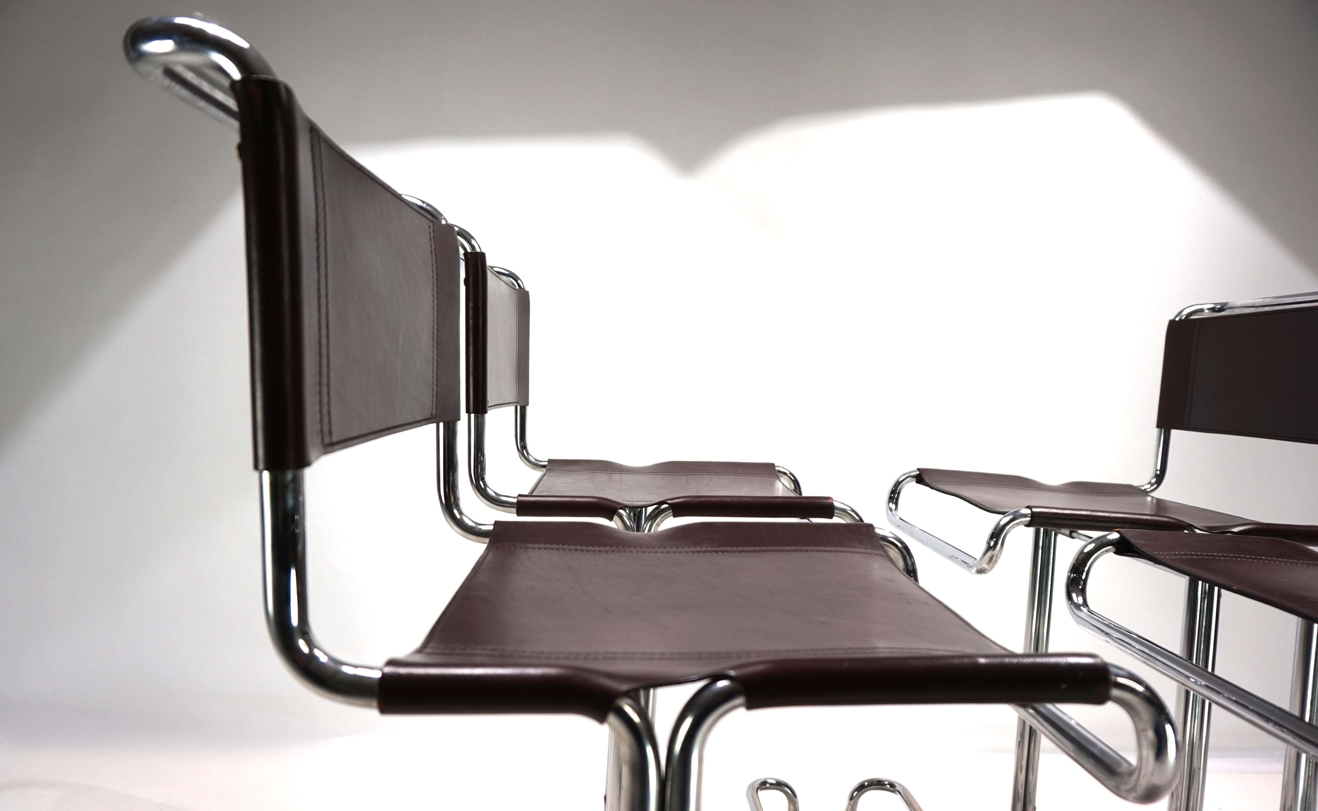 Linea Veam set of 4 tubular steel bar stools, 1960 11