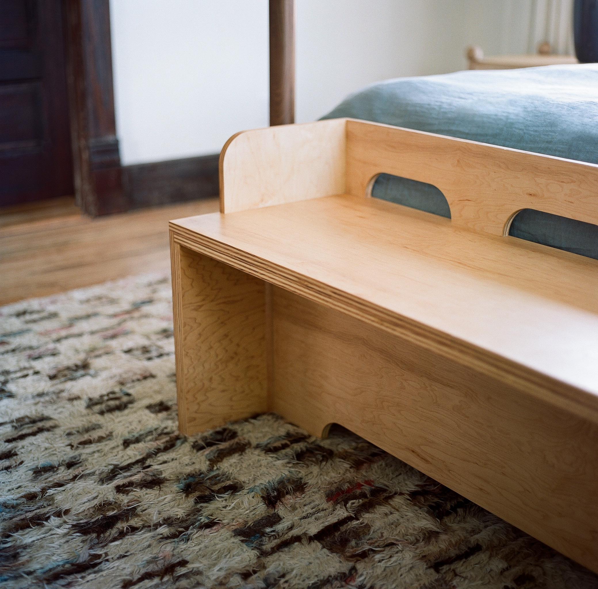 Modern Lineage Bench in Maple Plywood by Muhly Studio