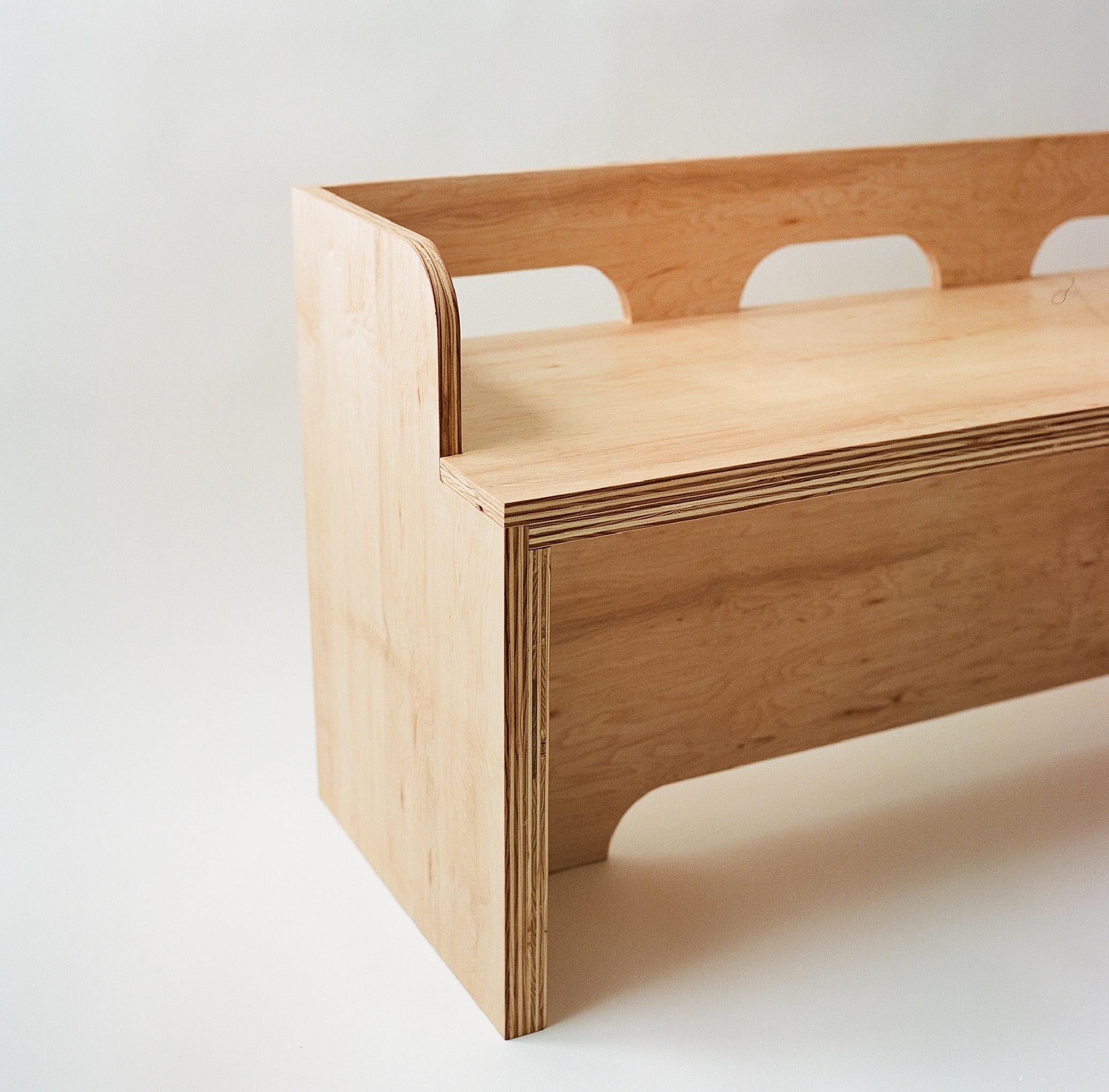 American Lineage Bench in Maple Plywood by Muhly Studio