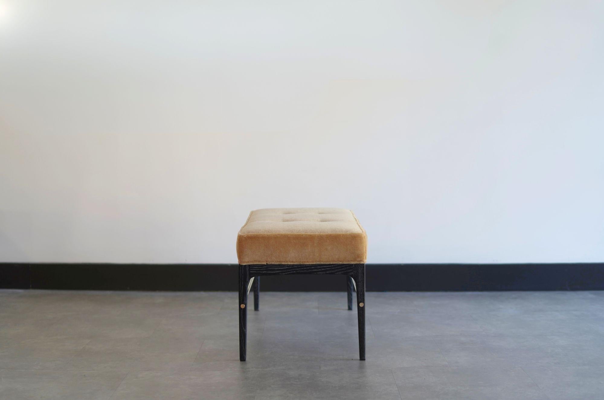 American Linear Bench in Black Ceruse Series 36 For Sale