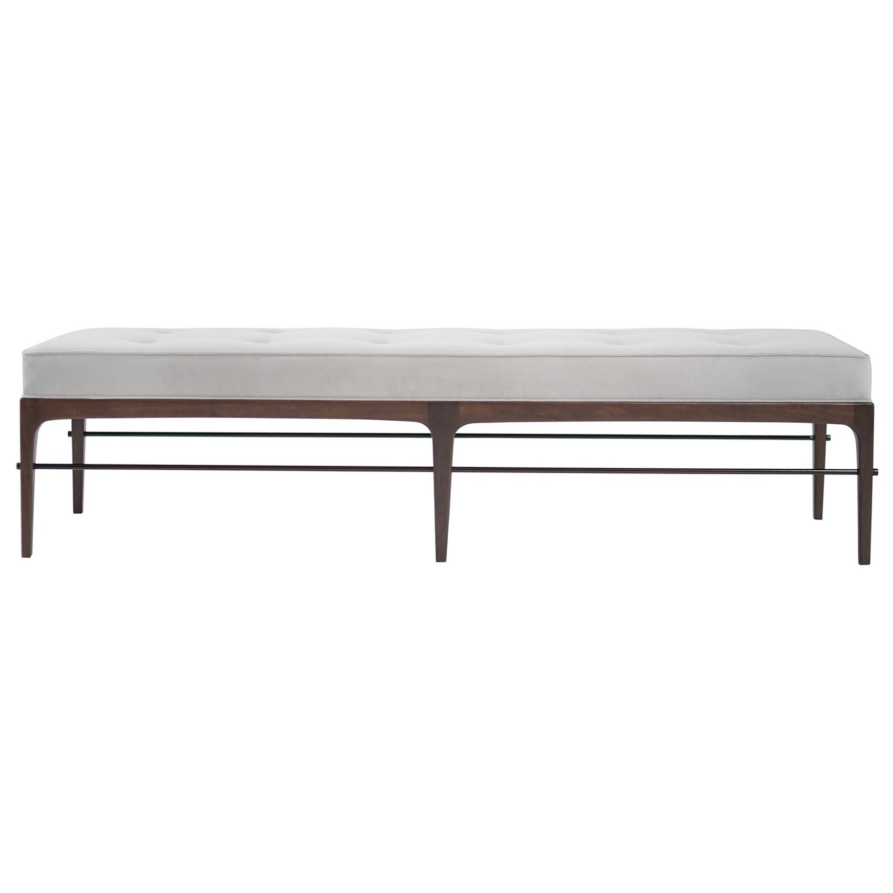 Banc linéaire en noyer foncé Série 72 par Stamford Modern