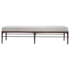 Banc linéaire en noyer foncé Série 72 par Stamford Modern
