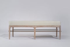 Linear Bench in Limed Oak and Bronze Series 60