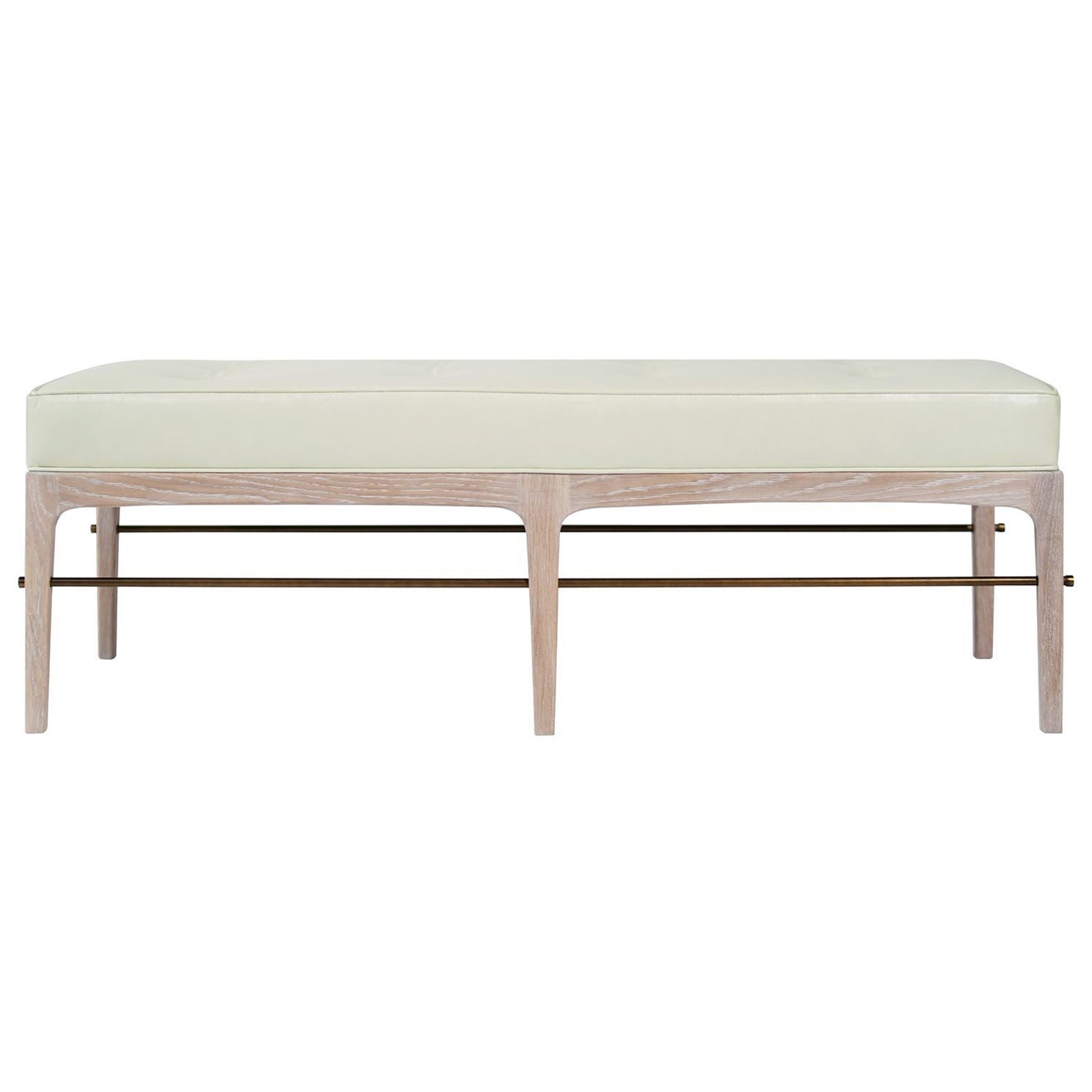 Banc linéaire en chêne chauffé et bronze Série 60