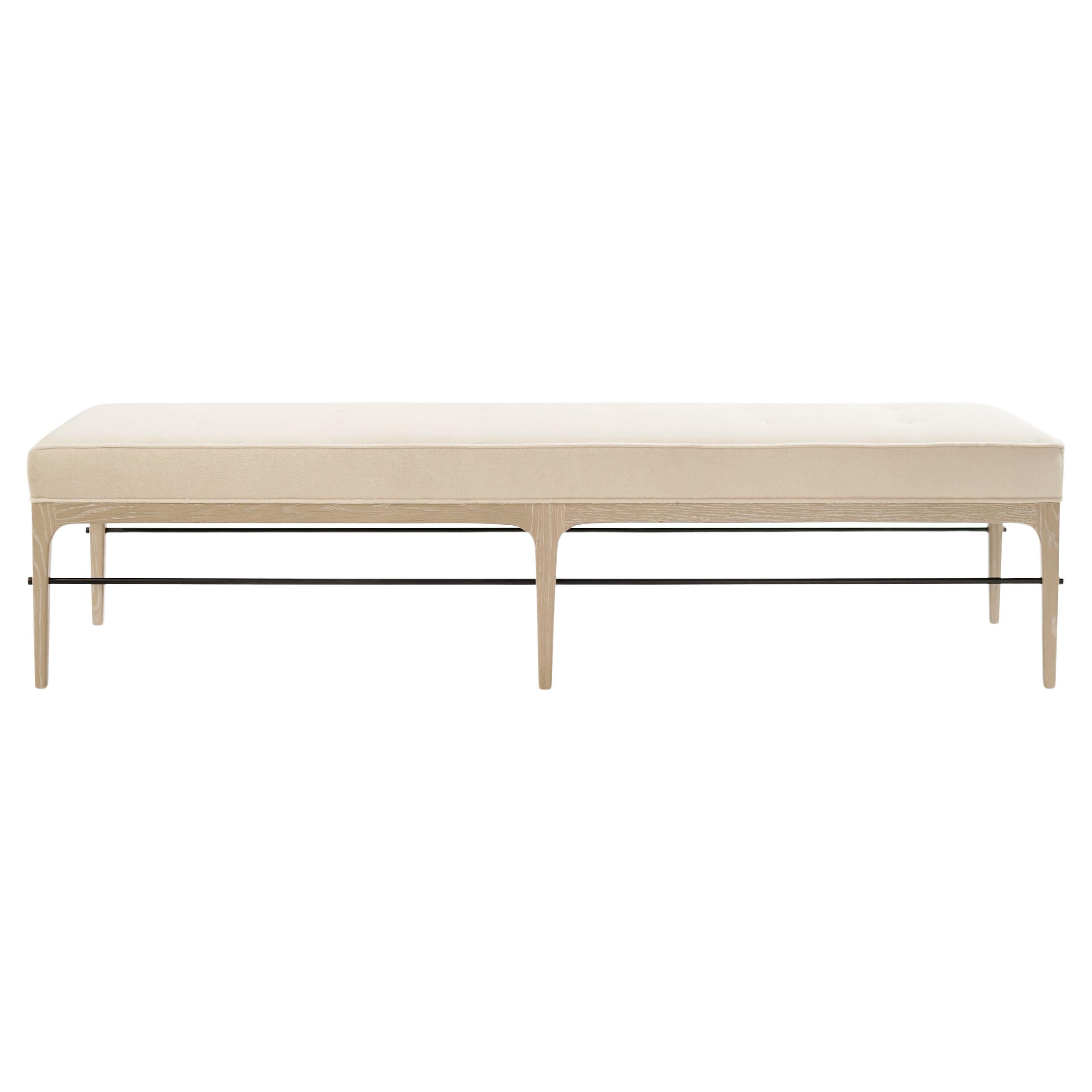 Linear Bench in White Oak Series 72 by Stamford Modern For Sale