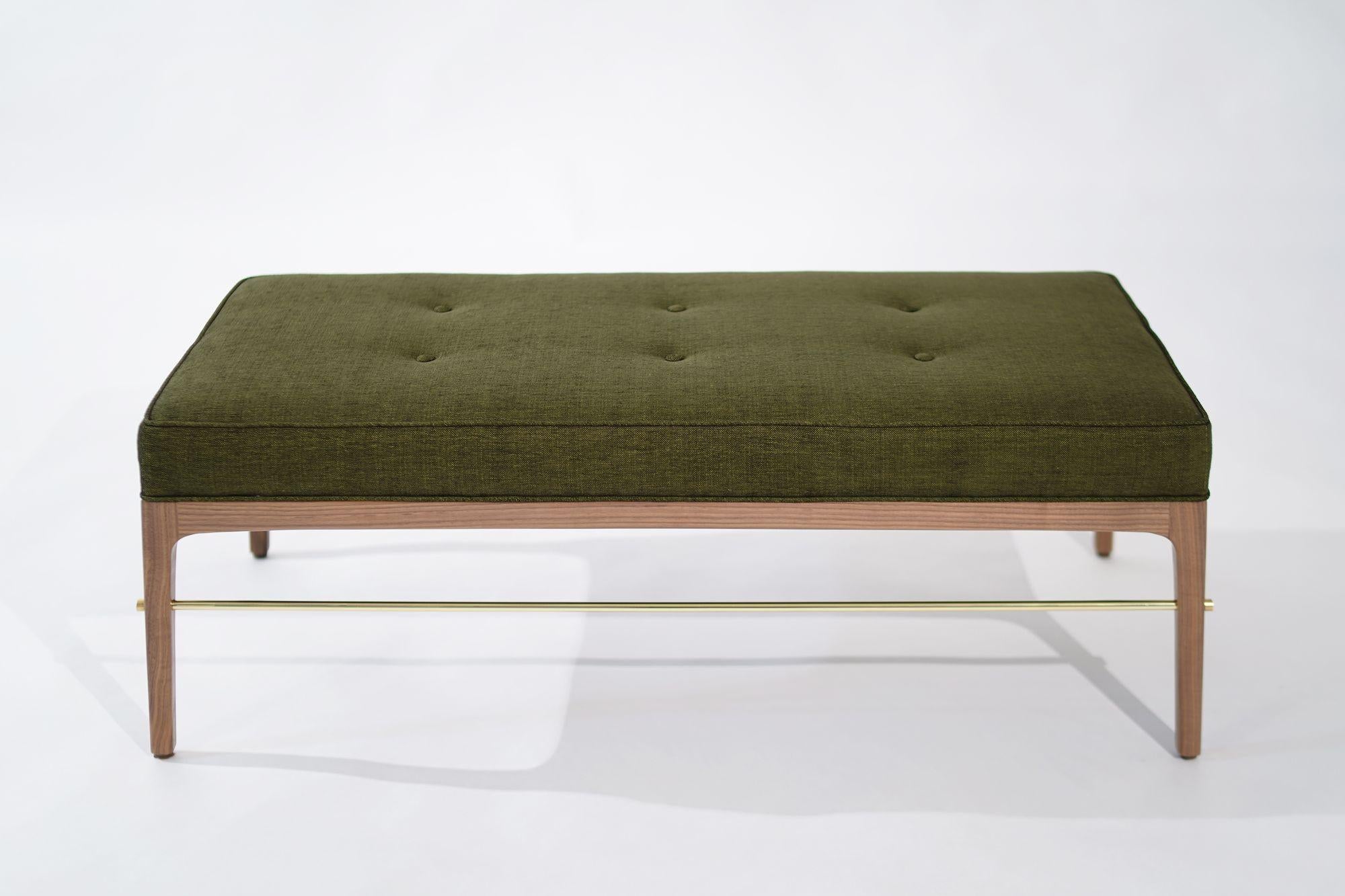 Mid-Century Modern Linear Bench in Natural Walnut Series 48 by Stamford Modern For Sale