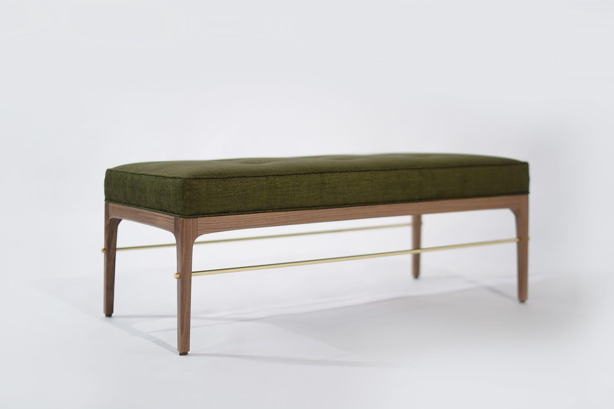 American Linear Bench in Natural Walnut Series 48 by Stamford Modern For Sale