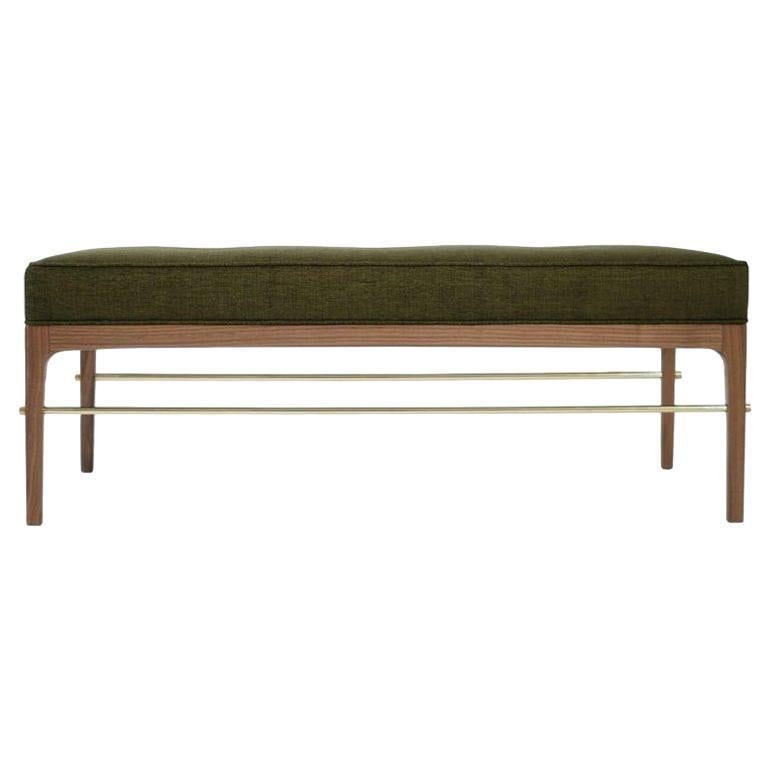 Linear Bench in Natural Walnut Series 48 by Stamford Modern