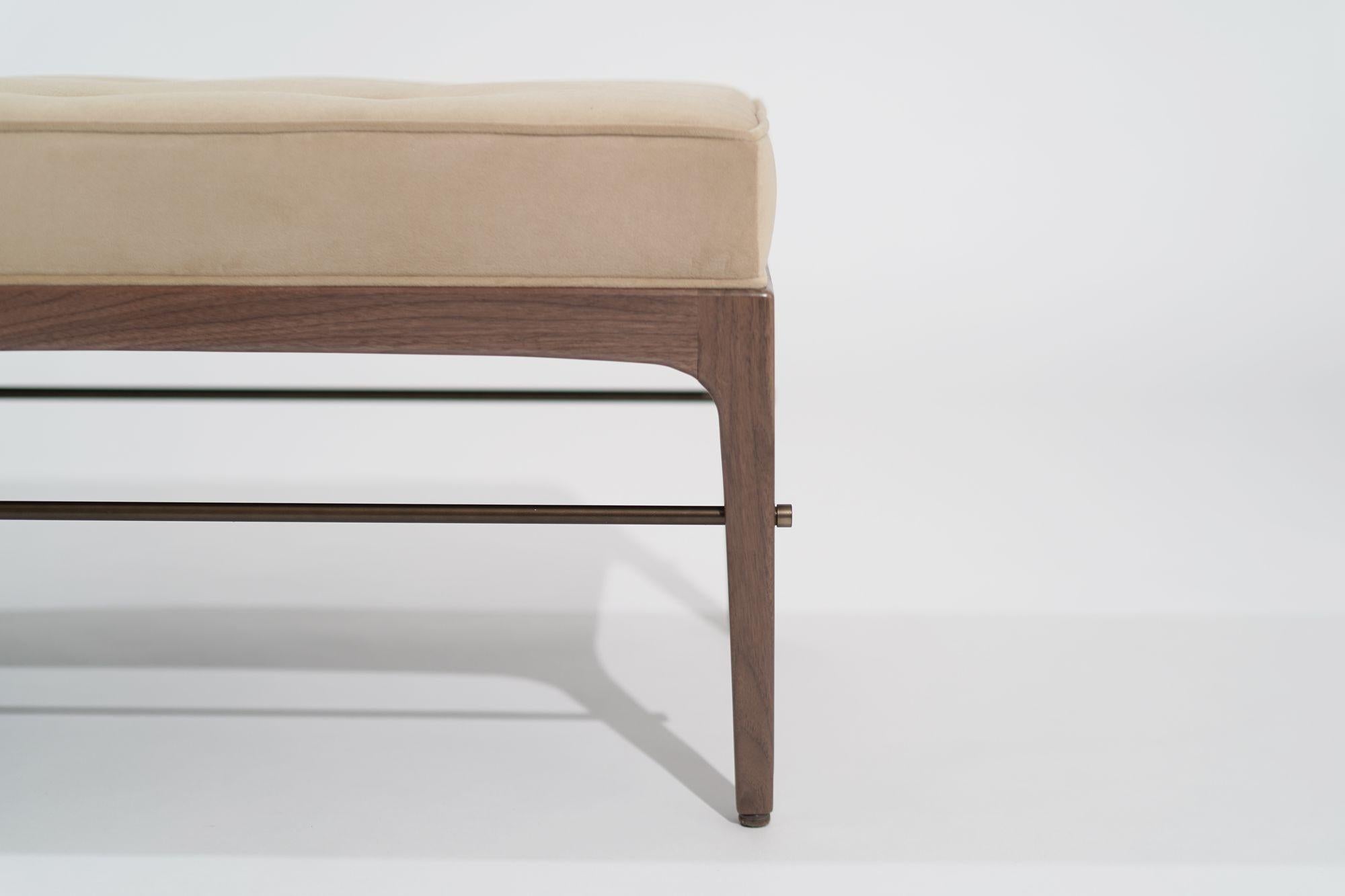 Linear Bench in Natural Wanut Series 60 by Stamford Modern For Sale 6