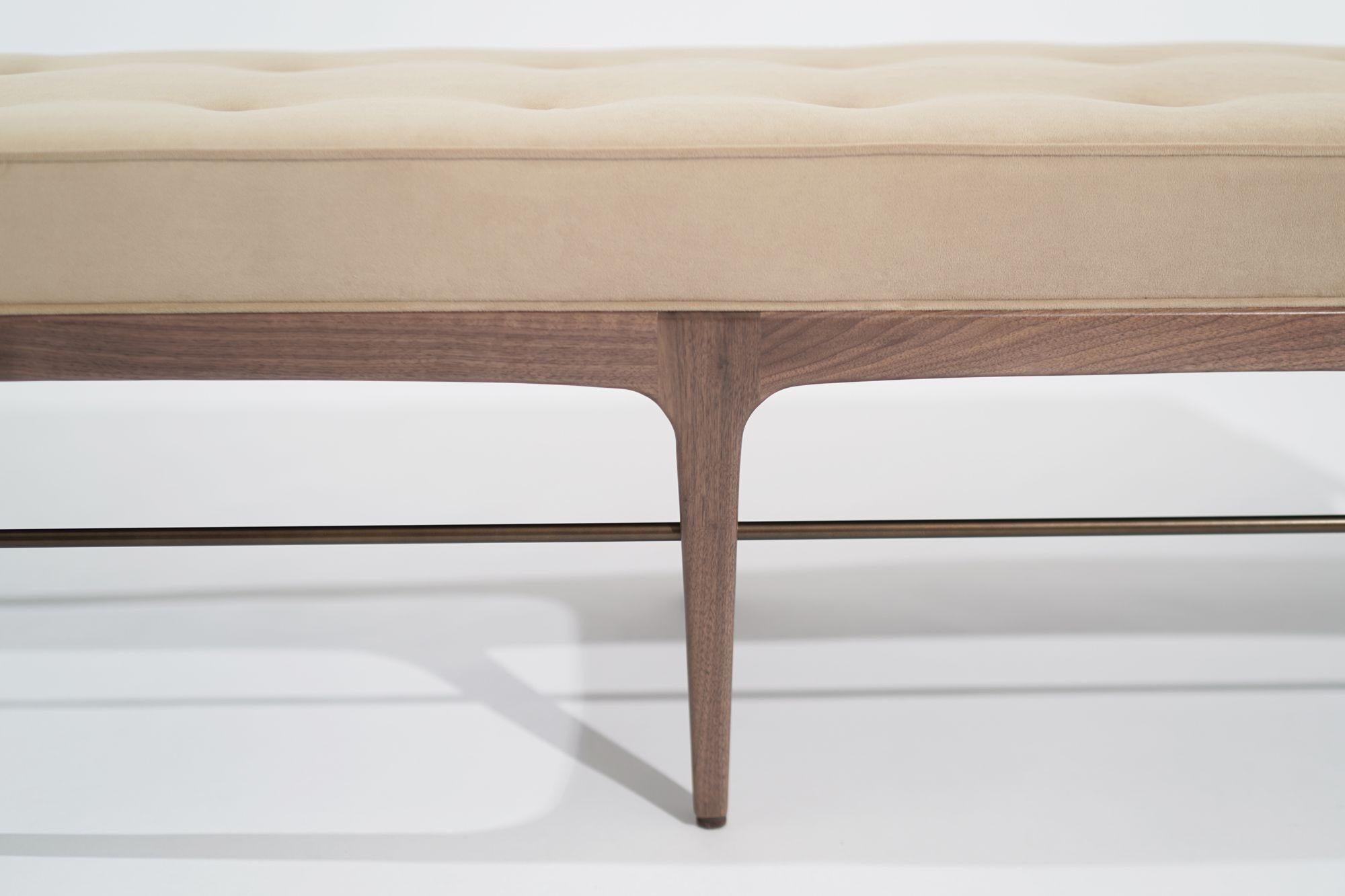 Linear Bench in Natural Wanut Series 60 by Stamford Modern For Sale 1