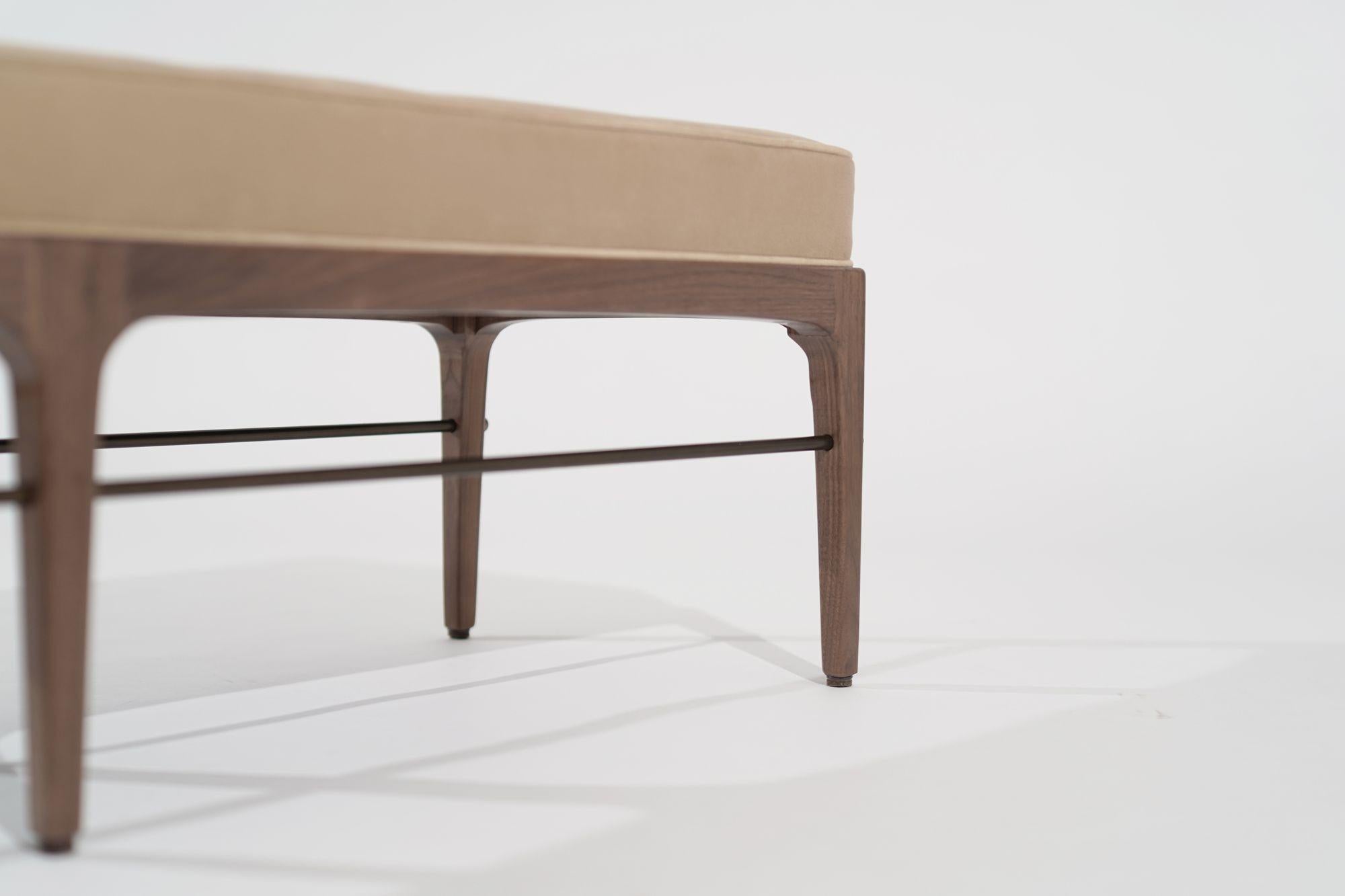 Linear Bench in Natural Wanut Series 60 by Stamford Modern For Sale 2