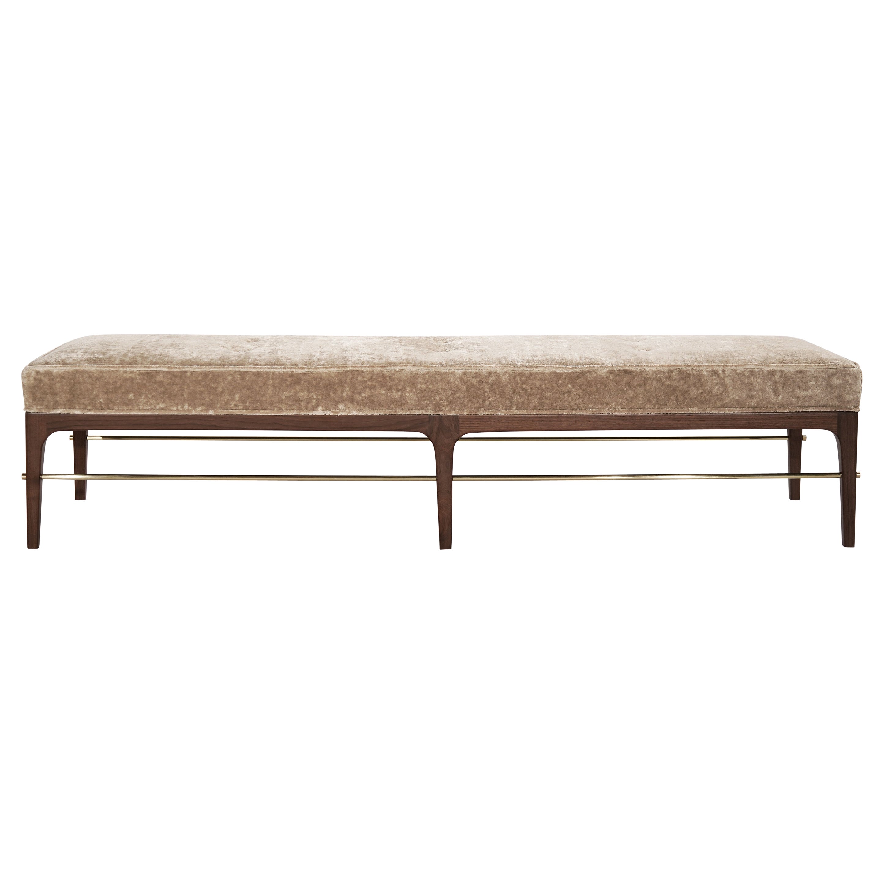 Linear Bench in Natural Wanut Series 72 by Stamford Modern