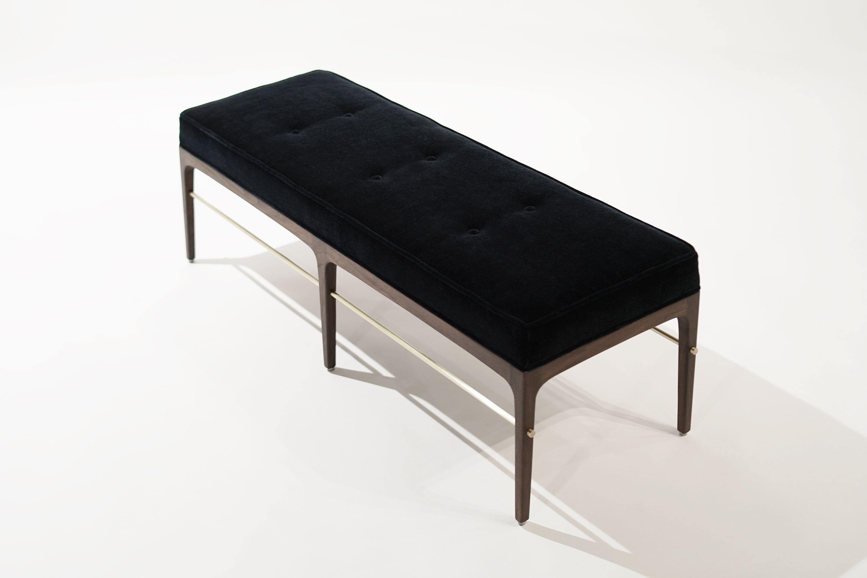 American Linear Bench in Dark Wanut Series 60 by Stamford Modern For Sale
