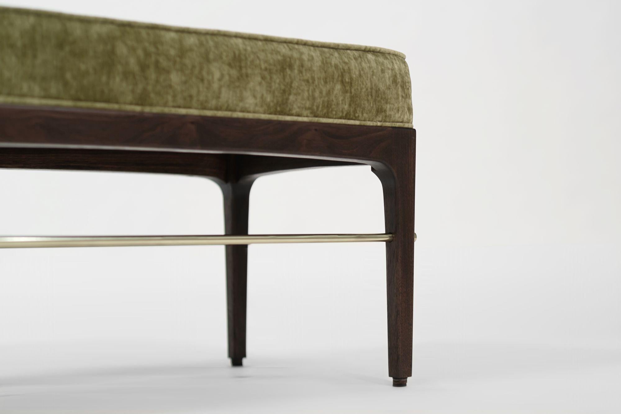 Linear Bench in Special Walnut Series 60 by Stamford Modern For Sale 1