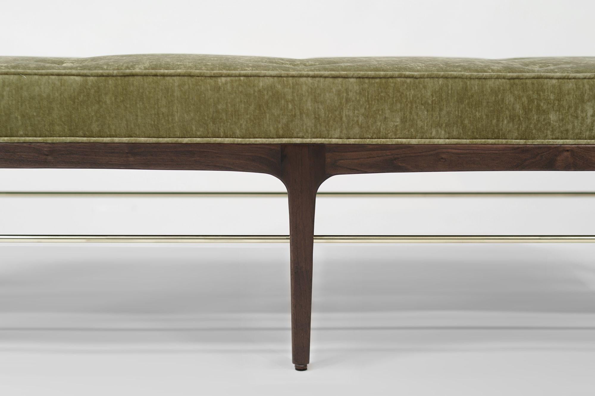 Linear Bench in Special Walnut Series 60 by Stamford Modern For Sale 2
