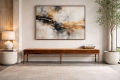 Linear Bench in Special Walnut Series 96 by Stamford Modern