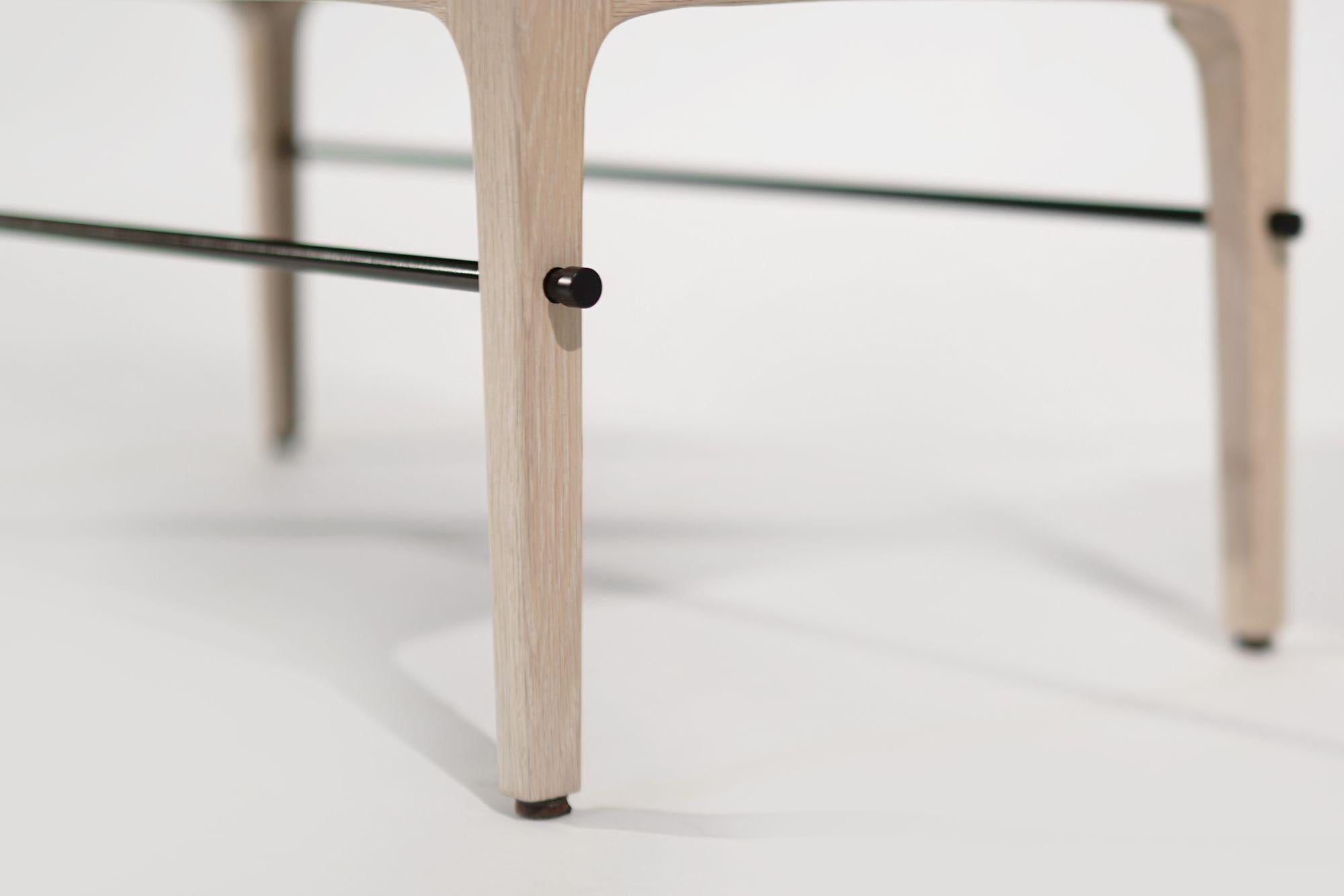 Linear Bench in White Oak Series 36 For Sale 2