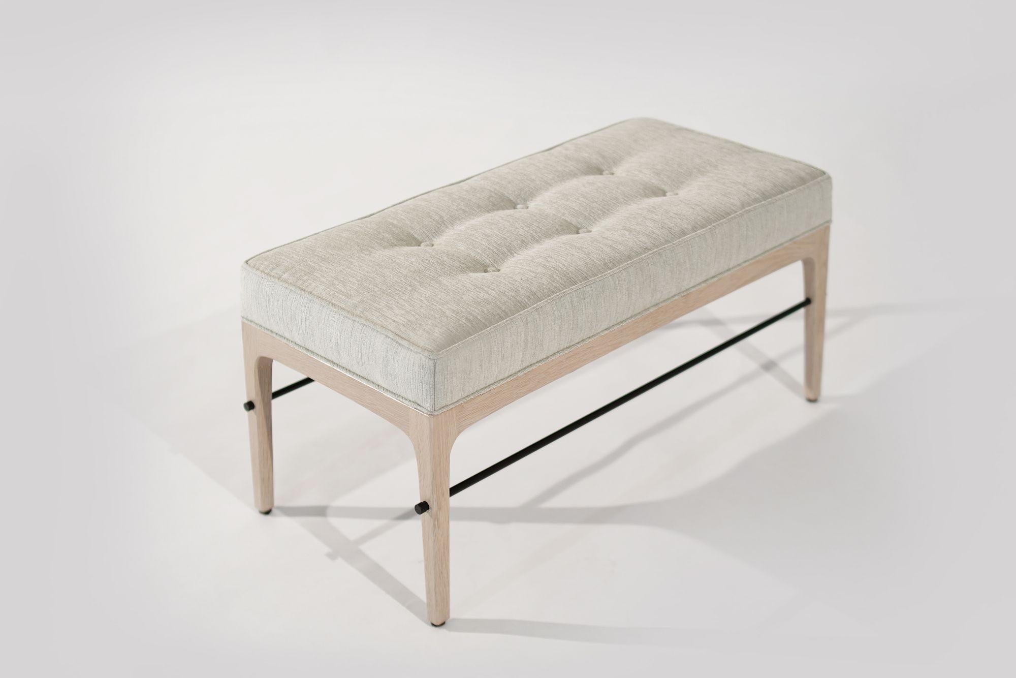 Contemporary Linear Bench in White Oak Series 36 For Sale