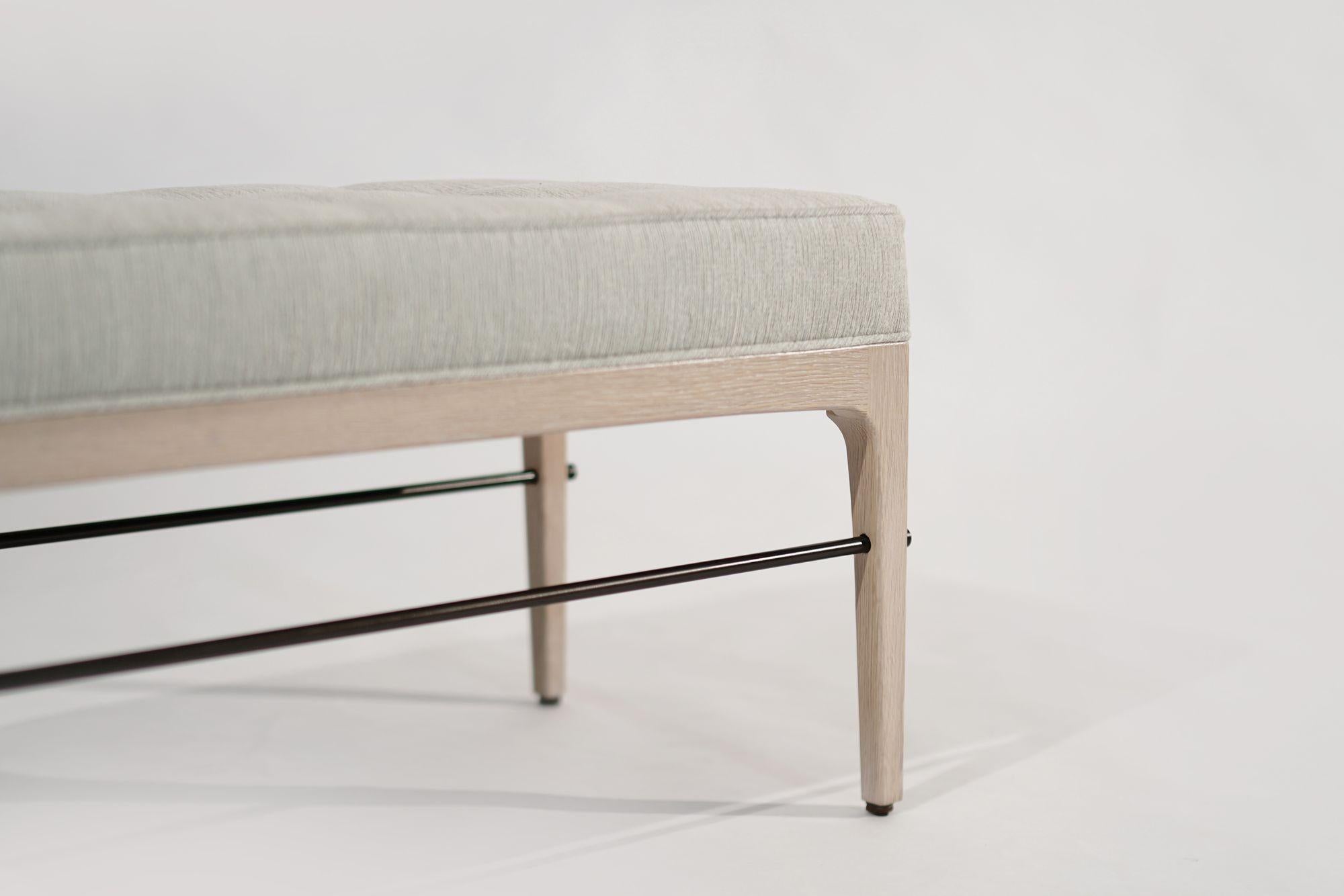 Bronze Linear Bench in White Oak Series 36 For Sale