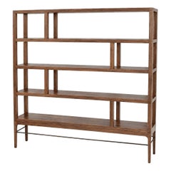 Linear Bookcase in Natural Walnut by Stamford Modern