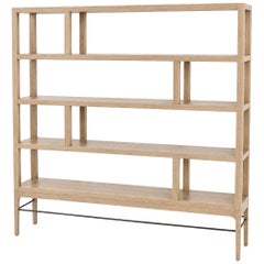 Linear Bookcase in White Oak by Stamford Modern