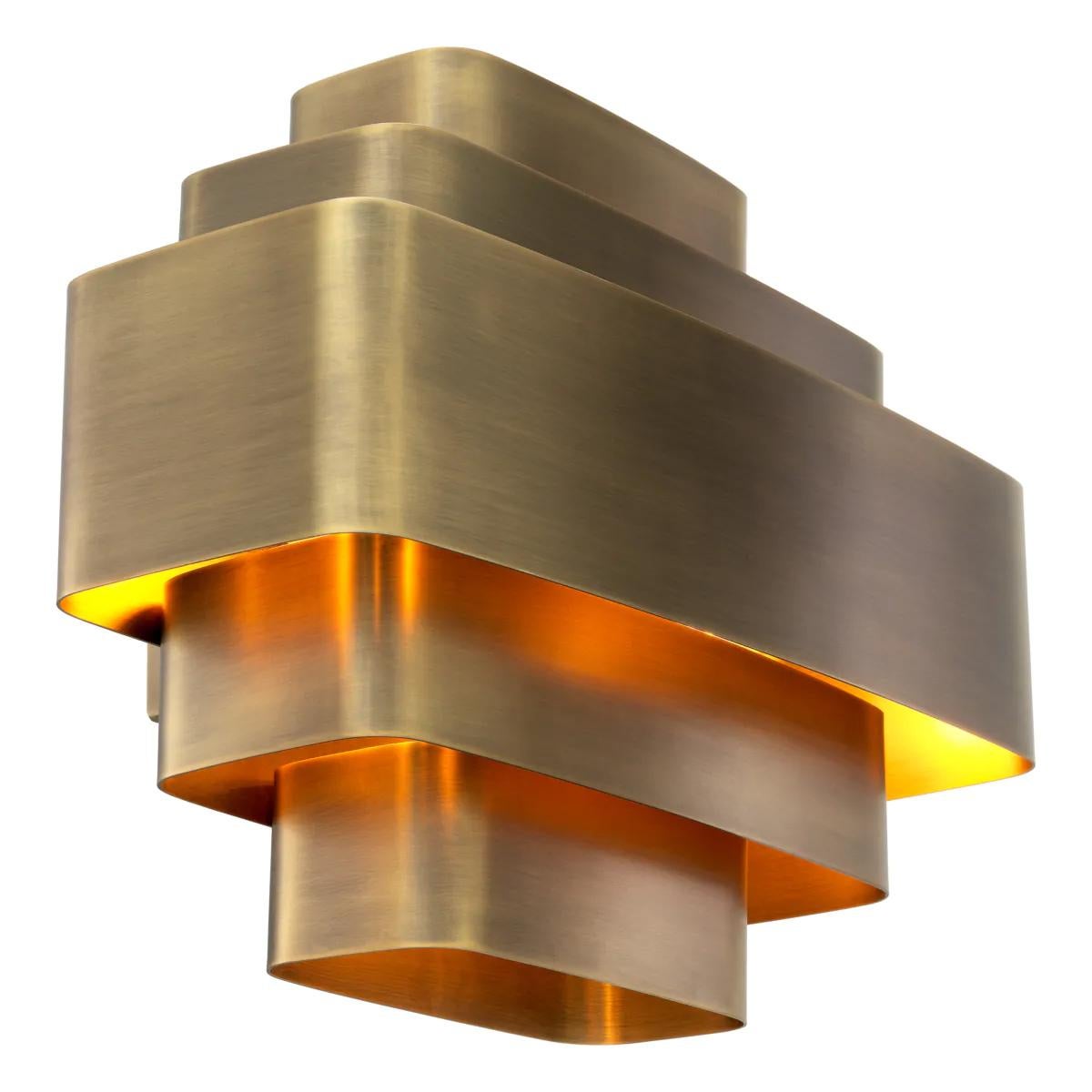 Linear Brass Wall Lamp In New Condition For Sale In Paris, FR