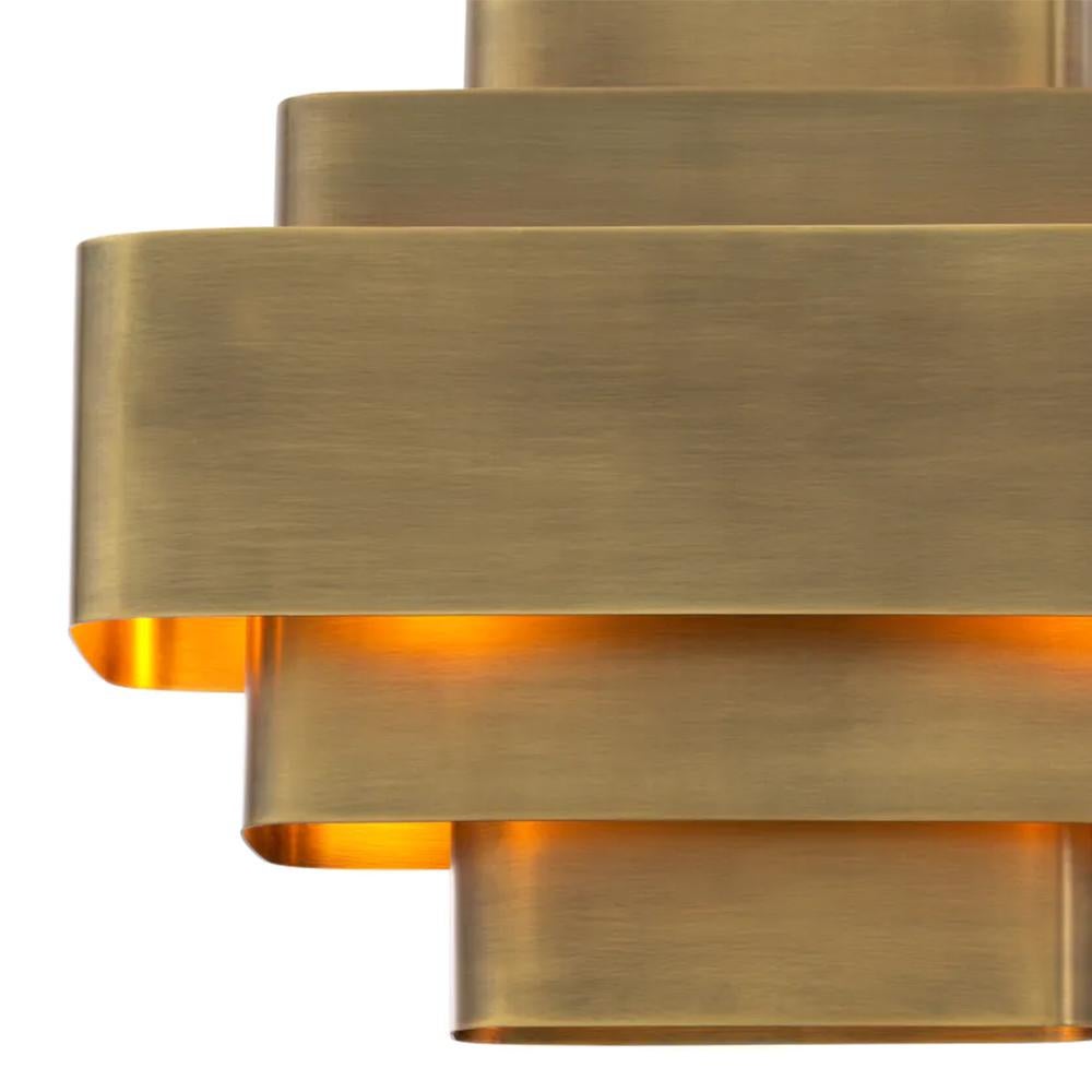 Contemporary Linear Brass Wall Lamp For Sale