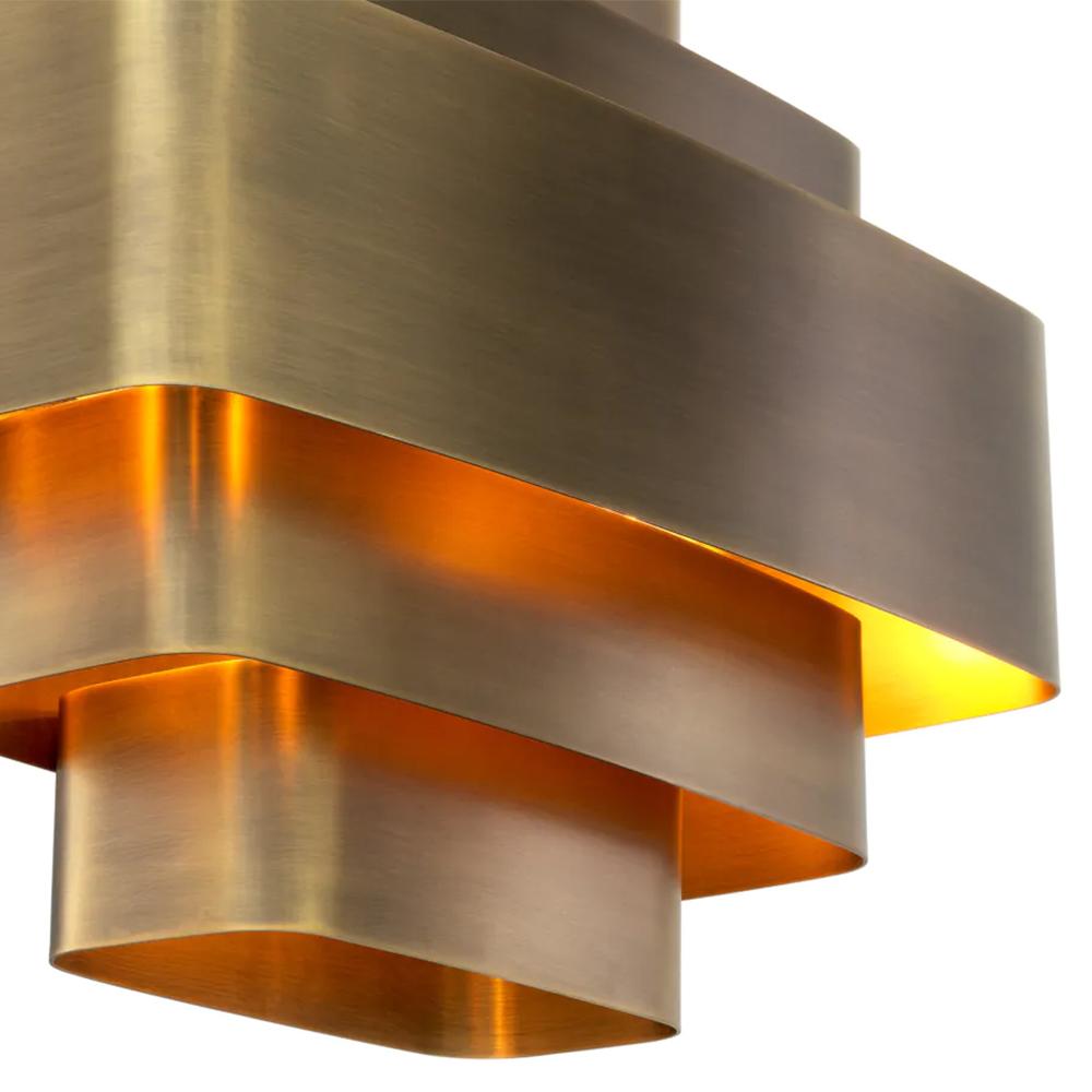Aluminum Linear Brass Wall Lamp For Sale