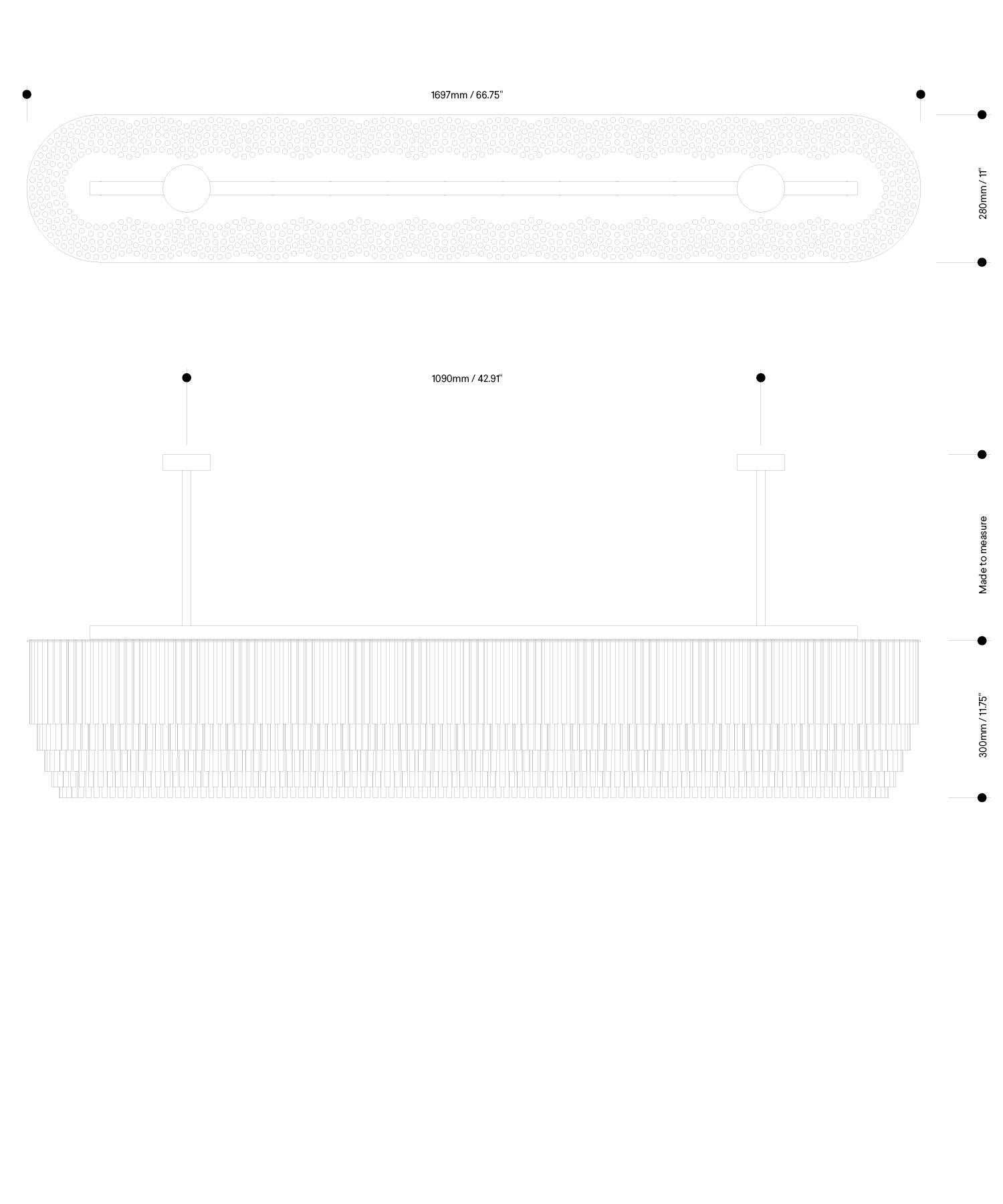 Lampadario lineare 1697mm / 66,75