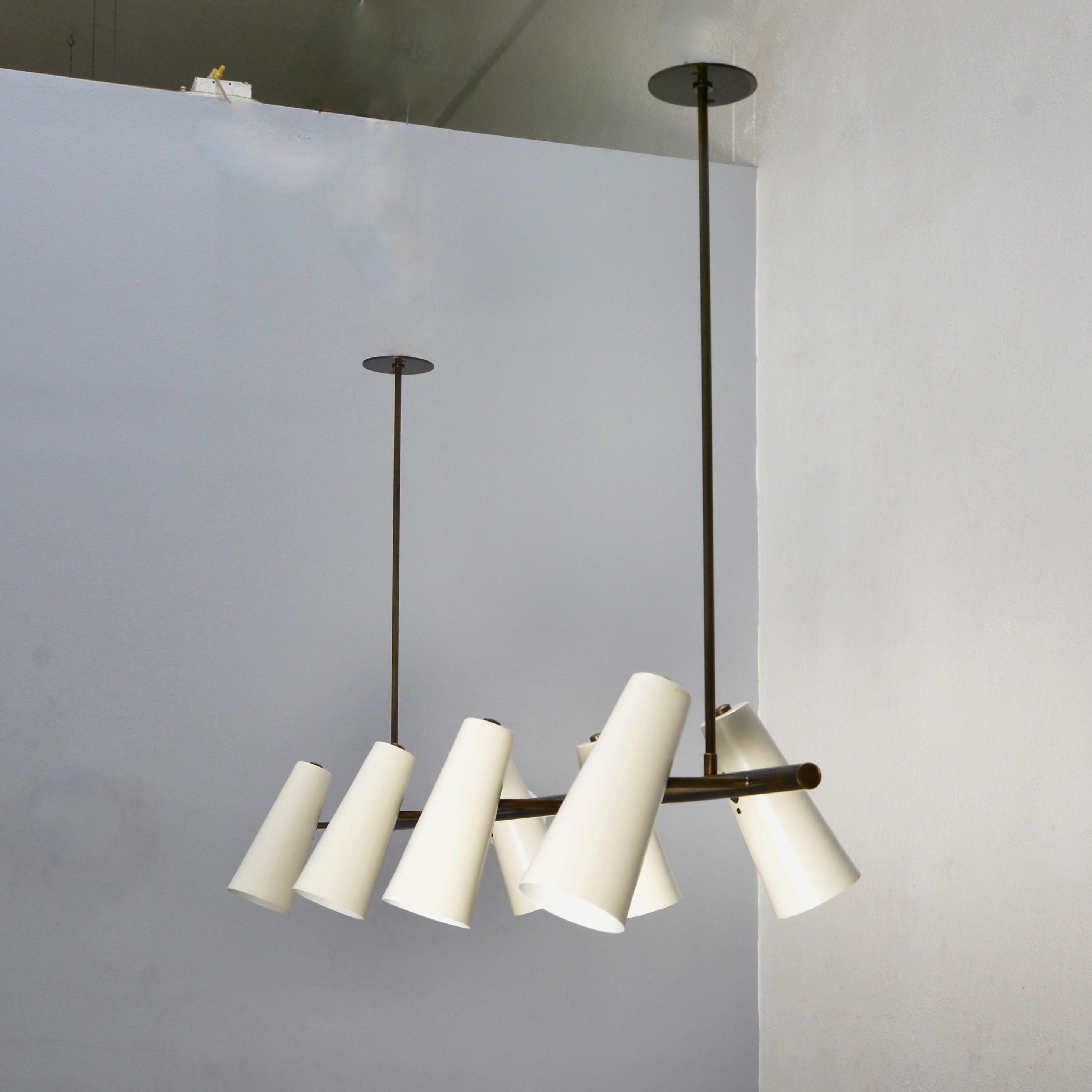 Mid-Century Modern Linear Chandelier For Sale