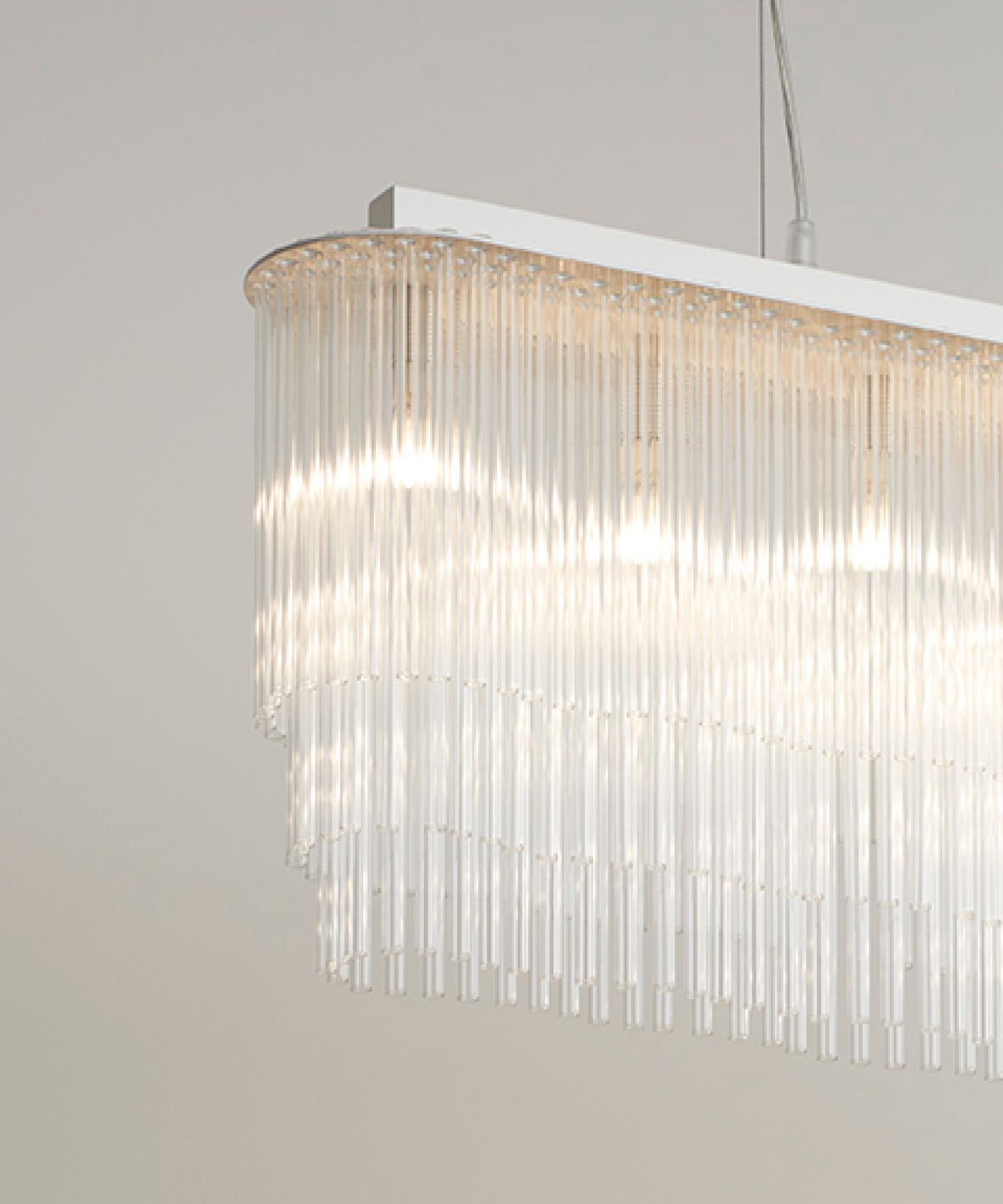 Contemporary Linear Chandelier Thin 1445mm/58.75