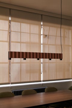 Lights ondulées linéaires '5 Spots' en rose saumon et noir