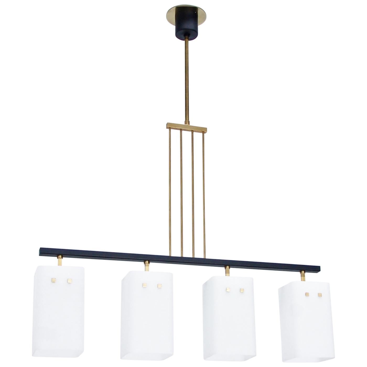 Linear Cubic Italian Chandelier