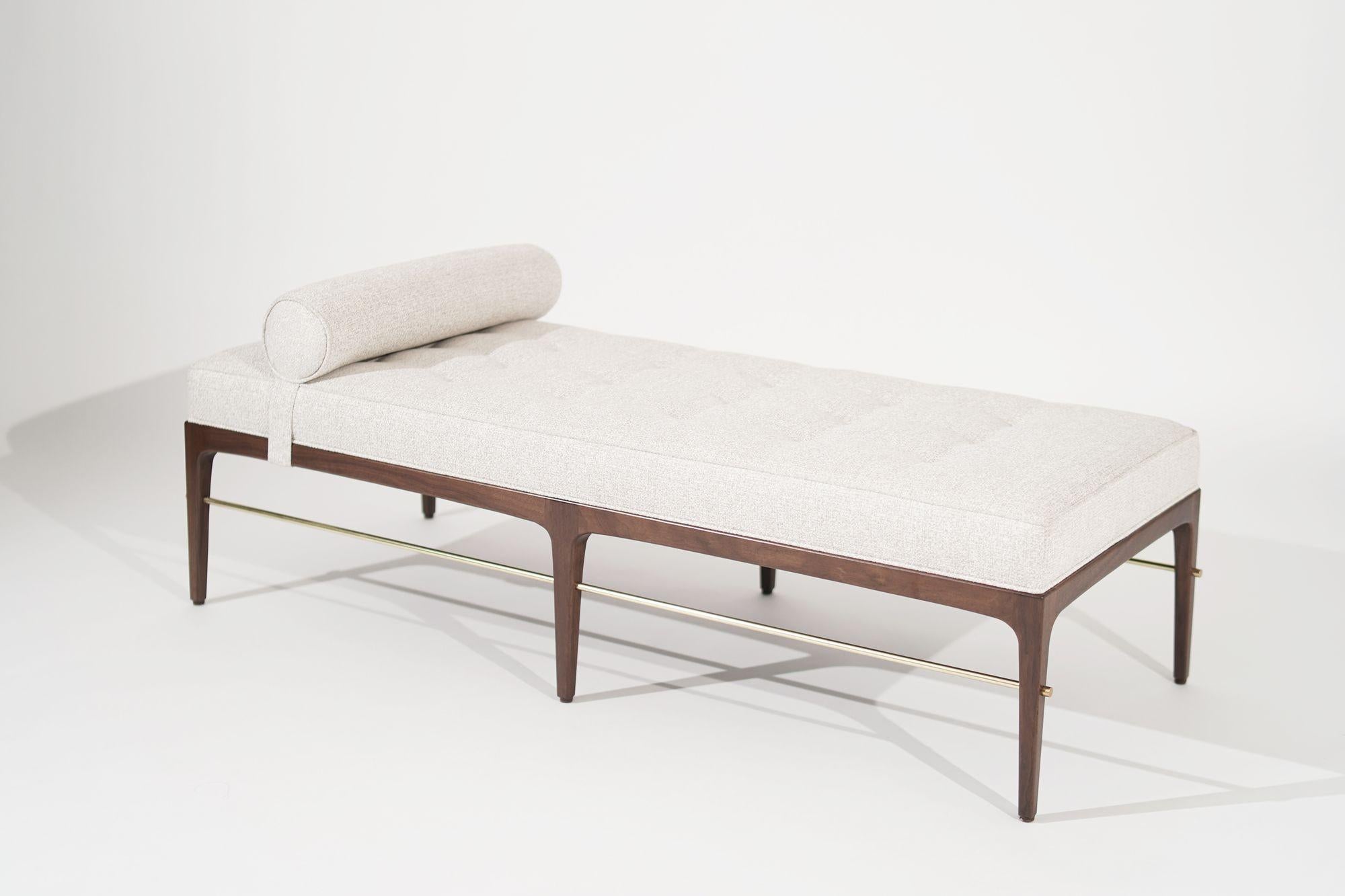 Mid-Century Modern Linear Daybed in Special Walnut Series 72 by Stamford Modern For Sale
