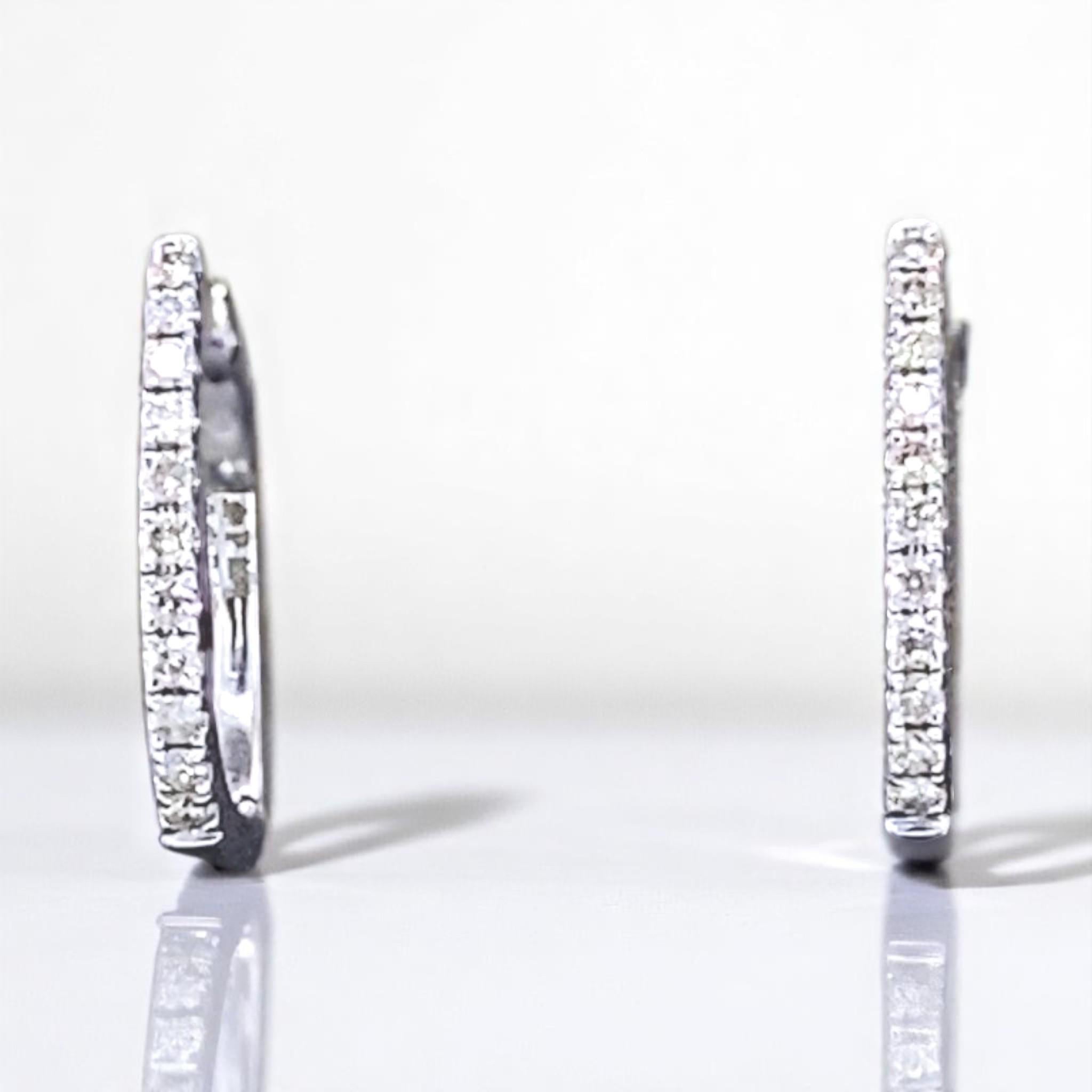 Boucles d'oreilles Linear Drop Two Way Huggie en or massif 14k (certifié) en vente 2